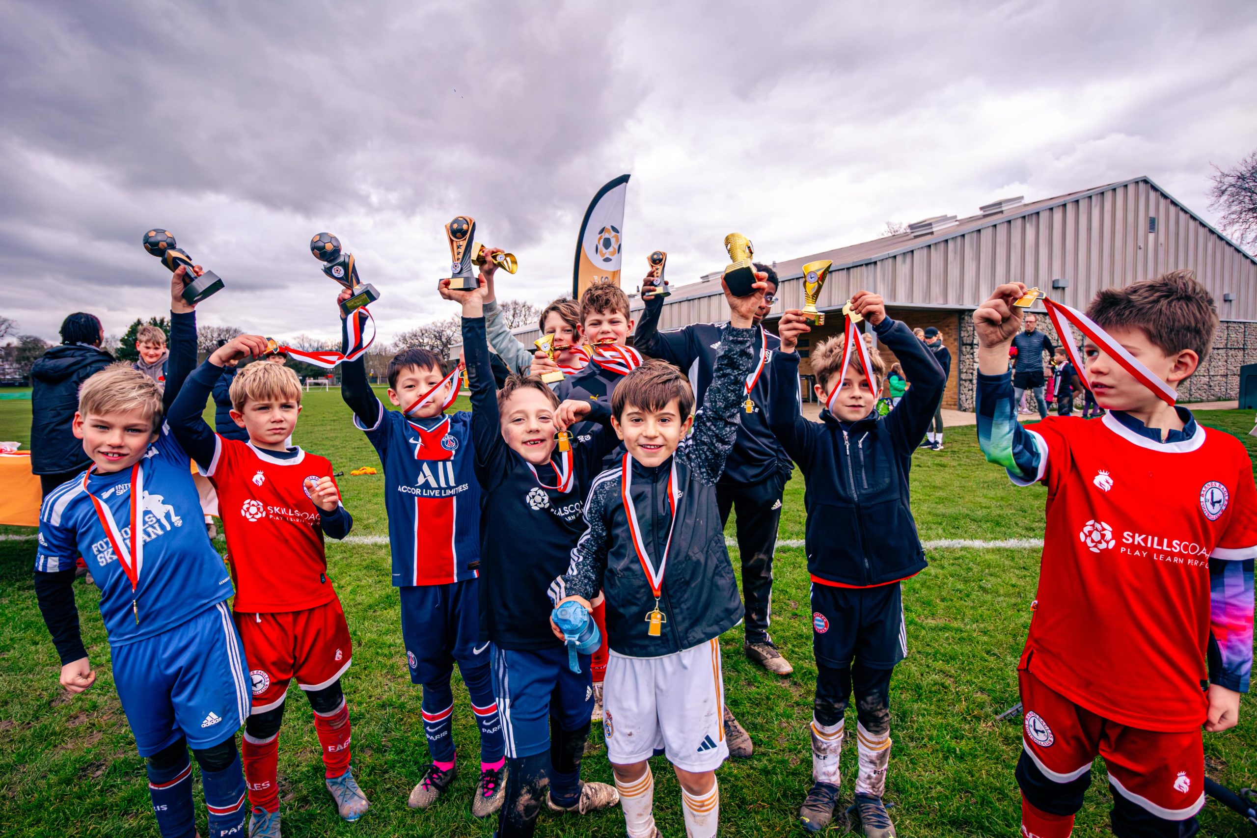 Football Children with Medals